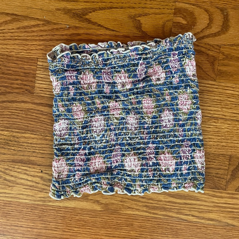 floral tube top